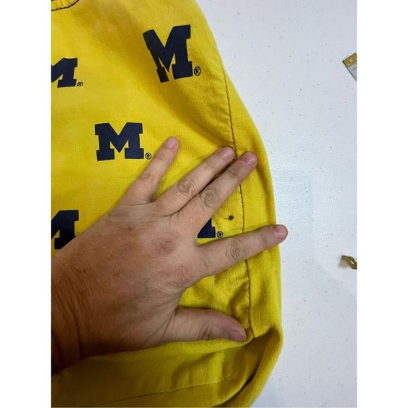 Michigan pajama pants size large bundle with reversible bag university of Michig - Picture 7 of 13